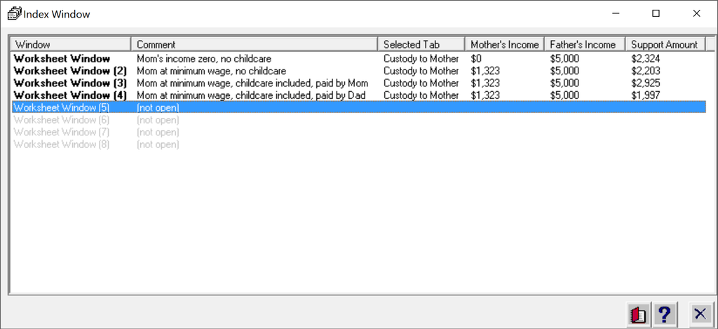 The most useful Child Support Assistant feature you're probably not using: the Index Window